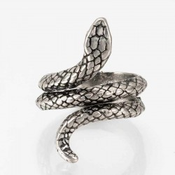 Silver Snake Dreadbead - Ring
