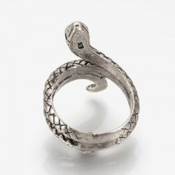 Silver Snake Dreadbead - Ring