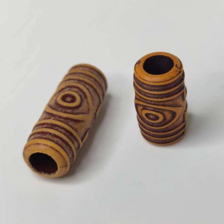 Abalorios de cerámica africana diseño madera envejecida