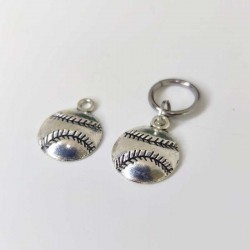 Baseball pendant bead