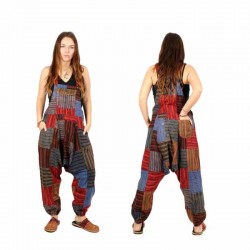 Lines Patchwork Dungaree