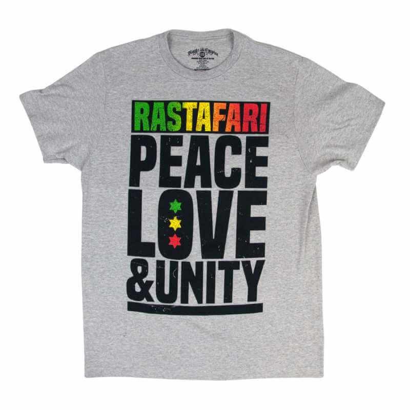 Camiseta Rastafari Peace Love & Unity
