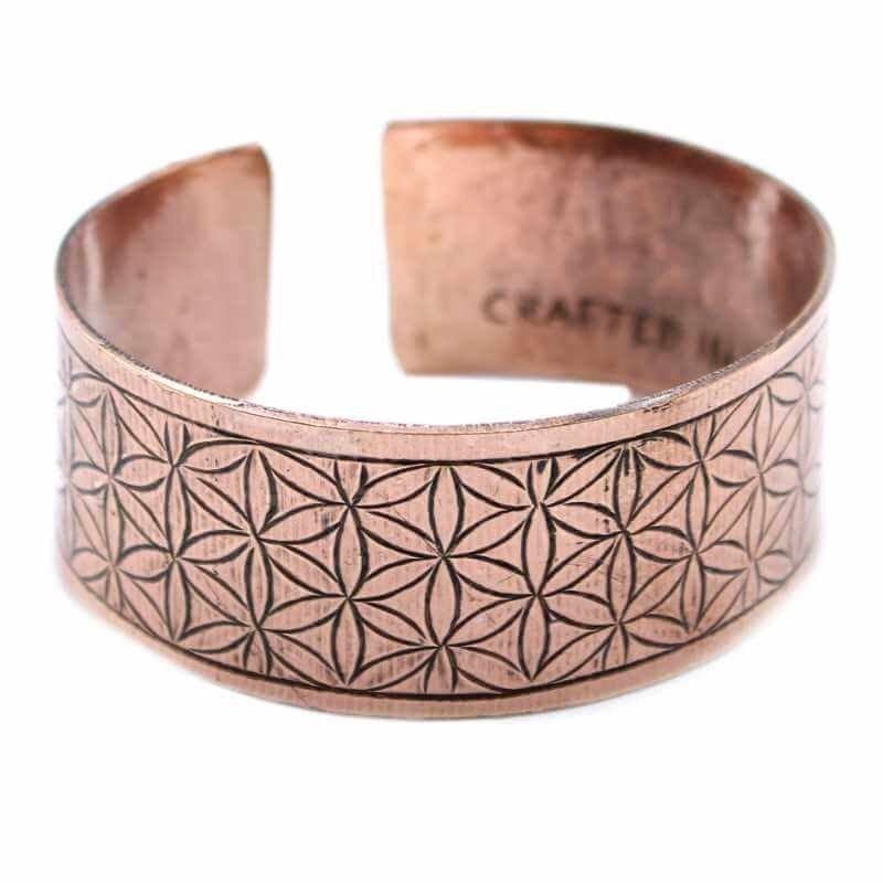 Flower of Life Copper bracelet