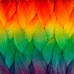 RASTAS cabello artificial multicolor- arcoiris