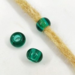 Colored transparent glass bead