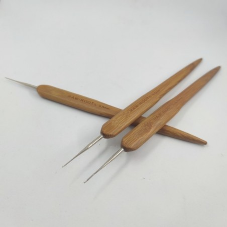 cien Resolver alabanza Agujas de ganchillo para hacer y arreglar rastas de bambú, ergonómica de  Raw Roots