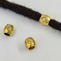 Abalorio Mini Dorado decoracion parqa rastas dreadbead