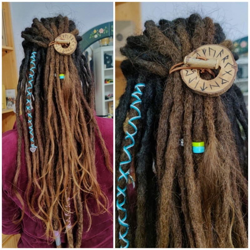 Runic pin for pick-up your dreadlocks, Viking Style