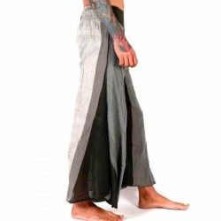 Pantalón hippie ámplio y fino super ancho estilo samurai