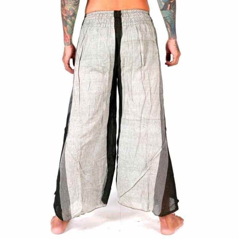 Pantalón hippie ámplio y fino super ancho estilo samurai