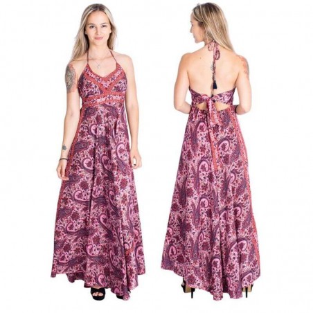 Long Pink Hippie Dress