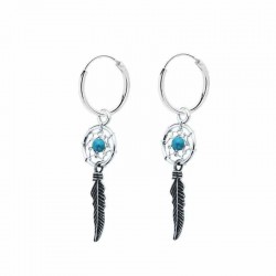 Dreamcatcher earrings and feathers