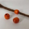 Pack de abalorios para rastas de madera naranja